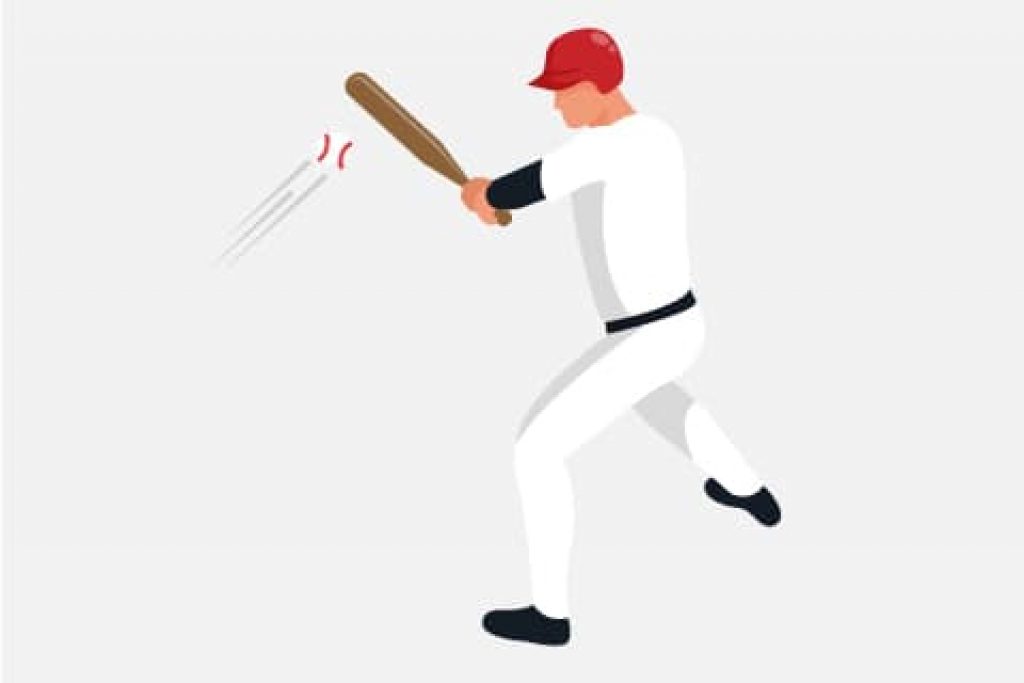 baseball guy playing in mlb isometric picture